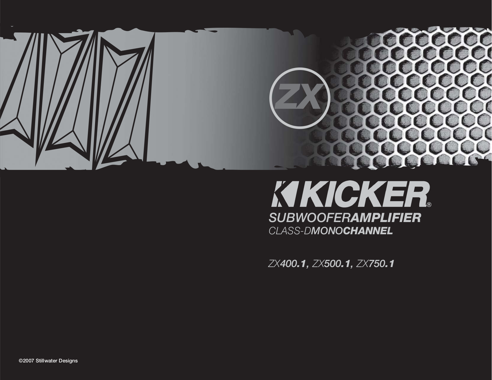 Download free pdf for Kicker ZX750.1 Car Amplifier manual