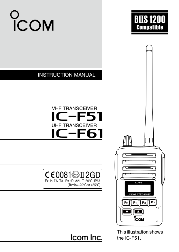 Download free pdf for ICA5 2way Radio manual