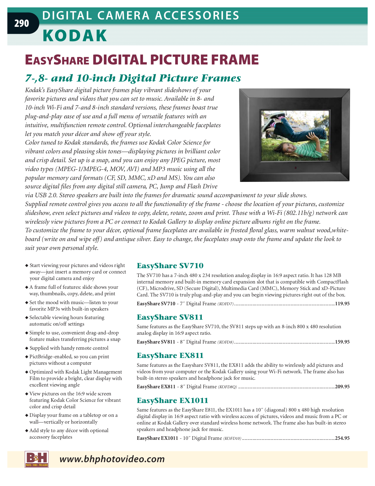 PDF manual for Kodak Digital Photo Frame EasyShare SV811