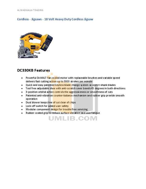 PDF manual for Dewalt Other DW960 Drills