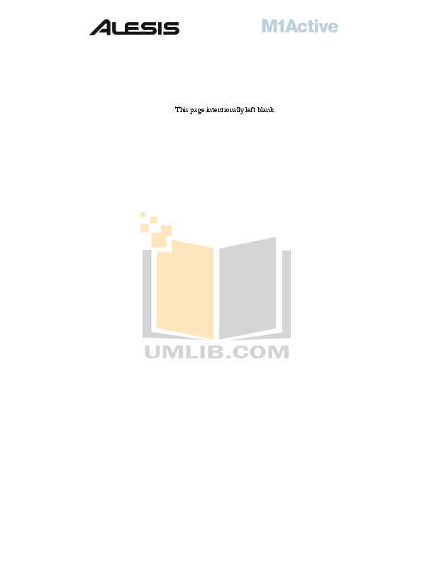 PDF manual for Alesis Monitor M1 Active 520