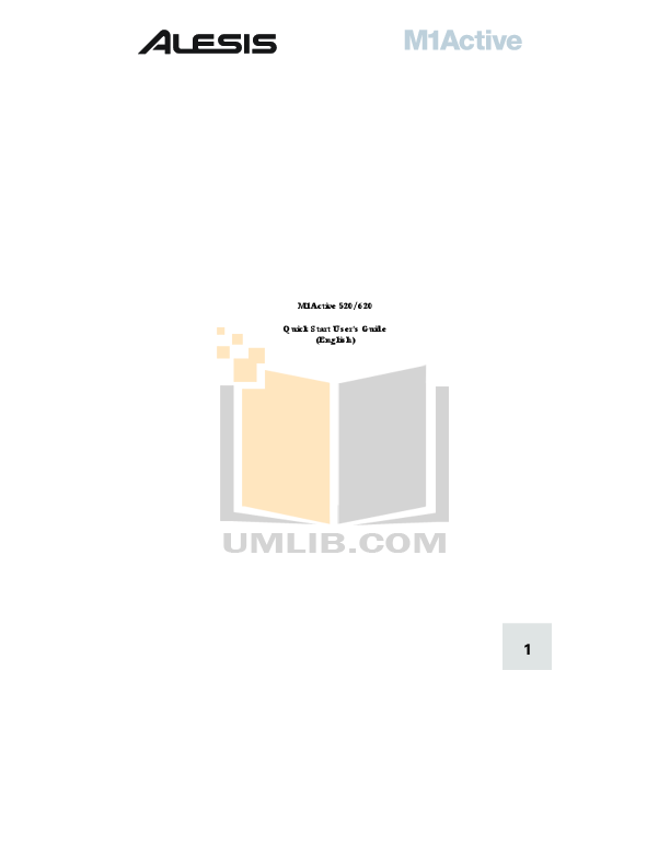 PDF manual for Alesis Monitor M1 Active 520