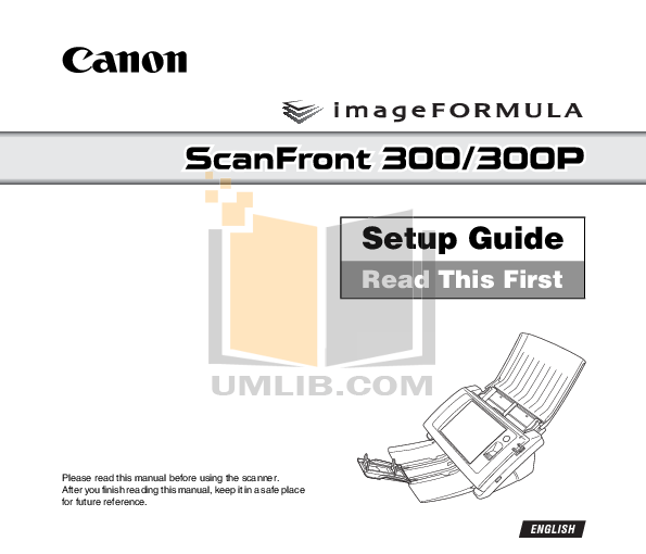 pdf for Canon Scanner ScanFront 300P manual