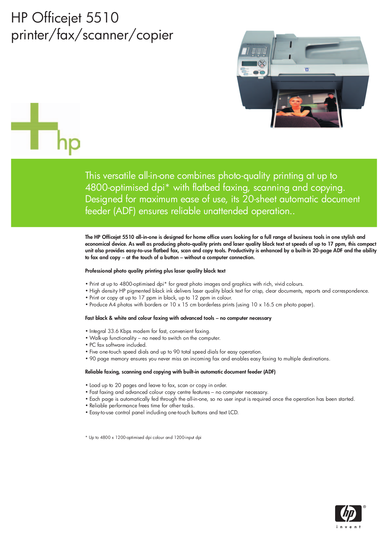 Download free pdf for HP Officejet 5510 Multifunction Printer manual