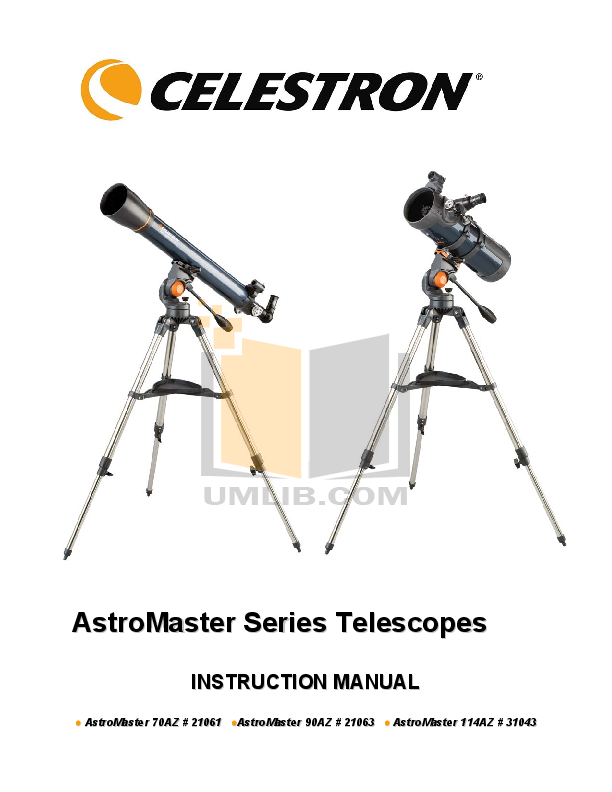 Download Free Pdf For Celestron CO-114 Telescope Manual