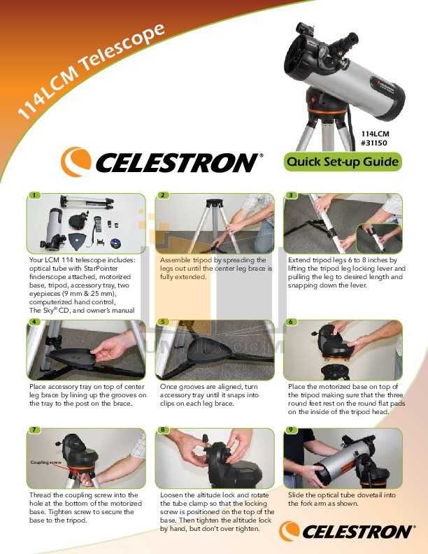 Download Free Pdf For Celestron CO-114 Telescope Manual