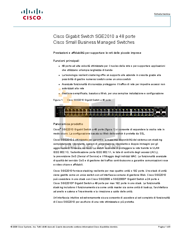 Download free pdf for Cisco SGE2010P Switch manual