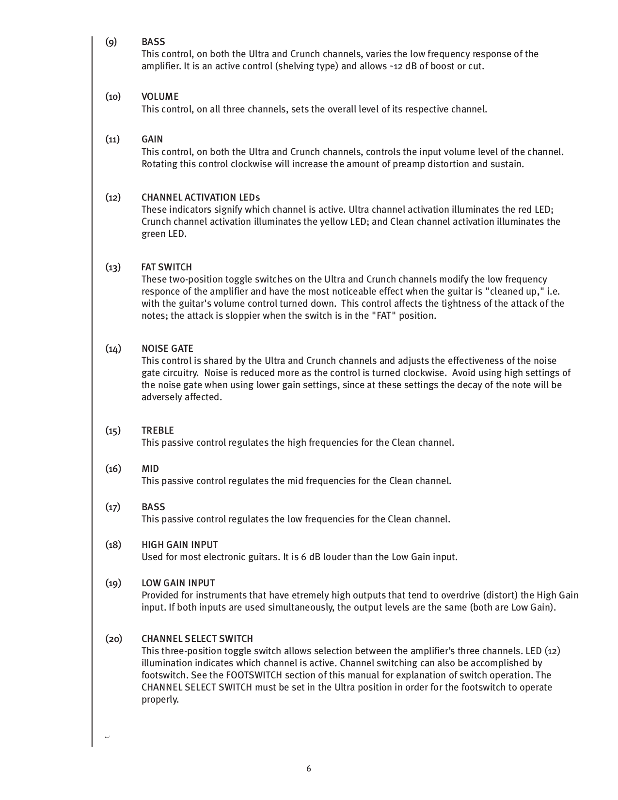 PDF manual for Peavey Amp Ultra 120