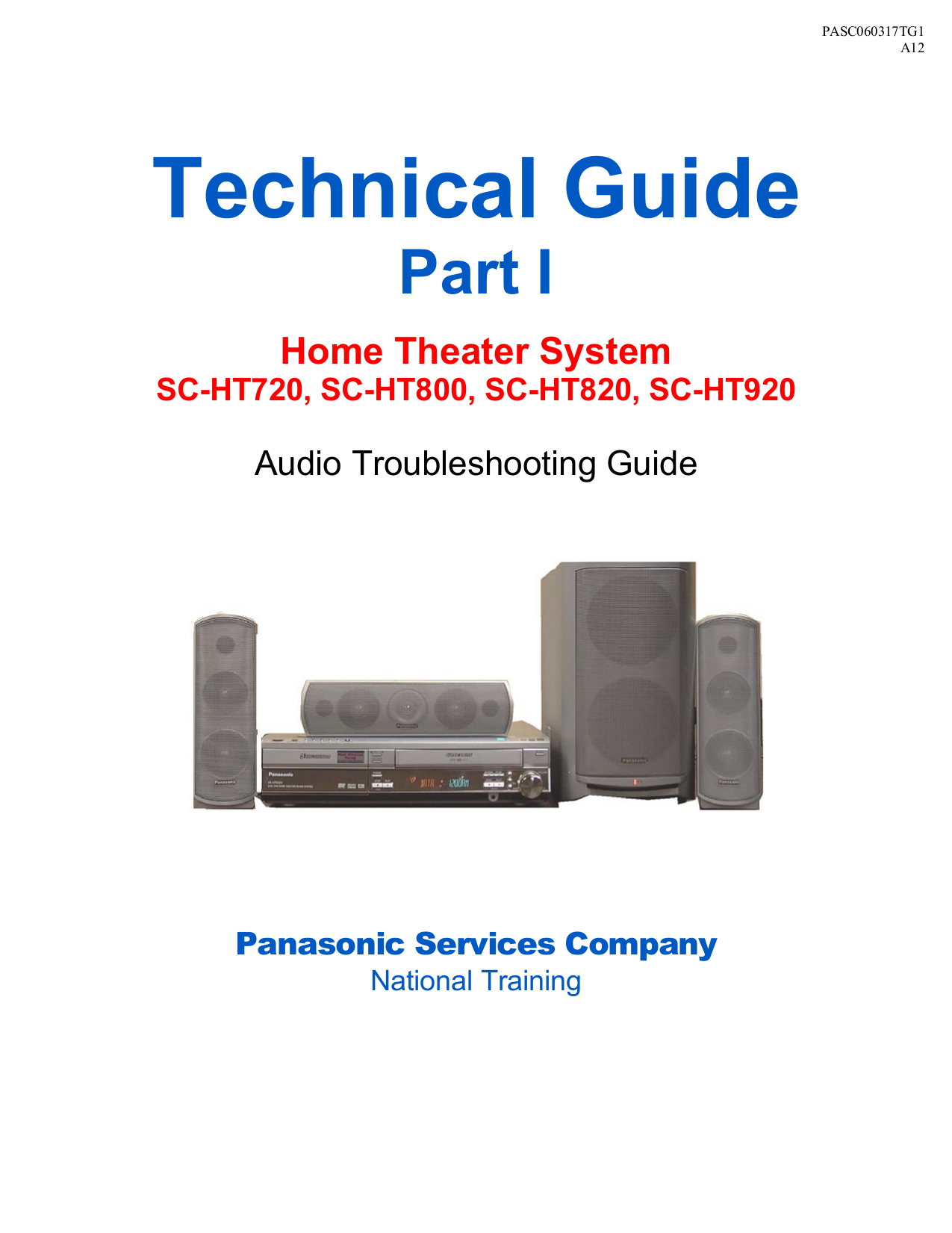 Download free pdf for Panasonic SCHT720 Home Theater manual