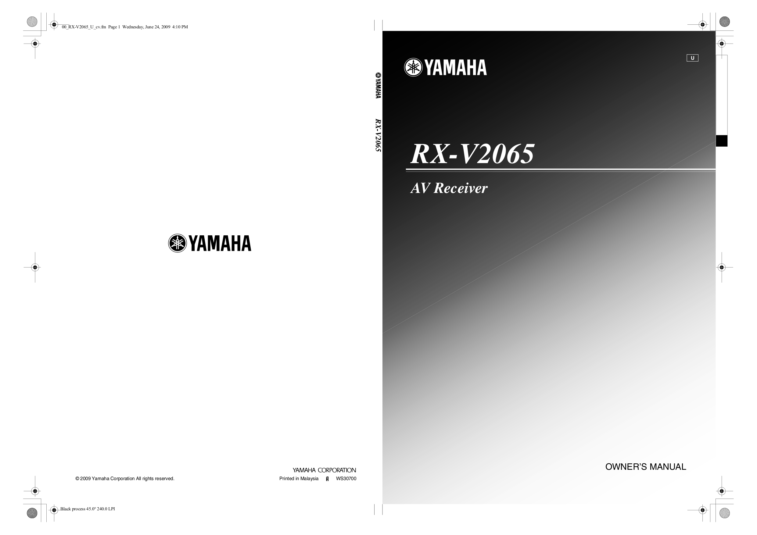 Download free pdf for Yamaha RX-300U Receiver manual
