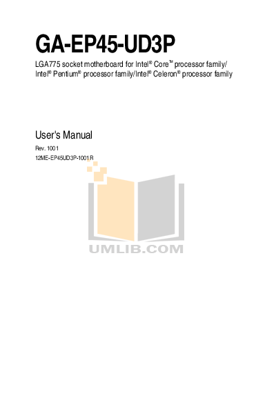 Download free pdf for Gigabyte GA-EP45T-UD3R Motherboards Other manual