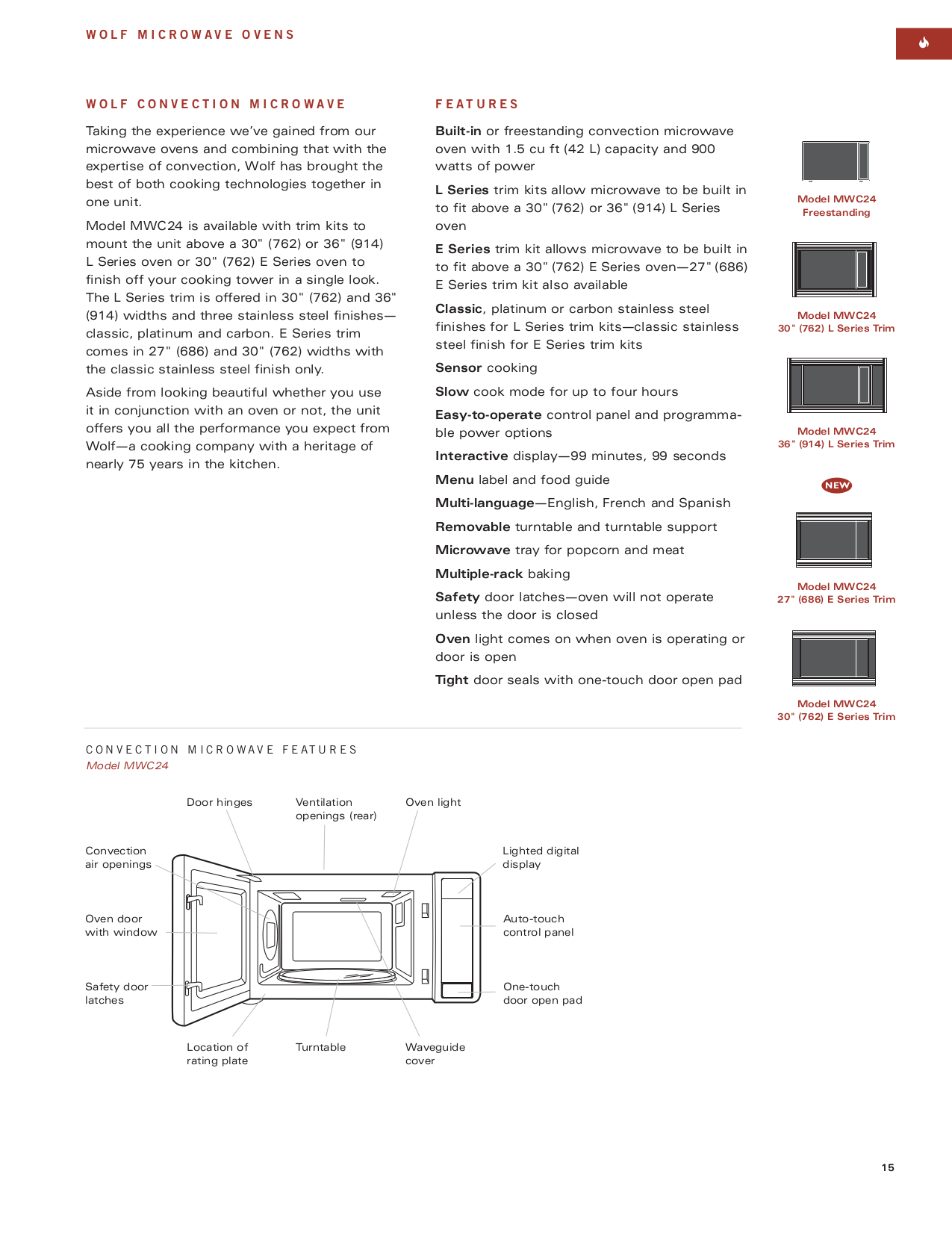 Download free pdf for Wolf MWC24 Oven manual