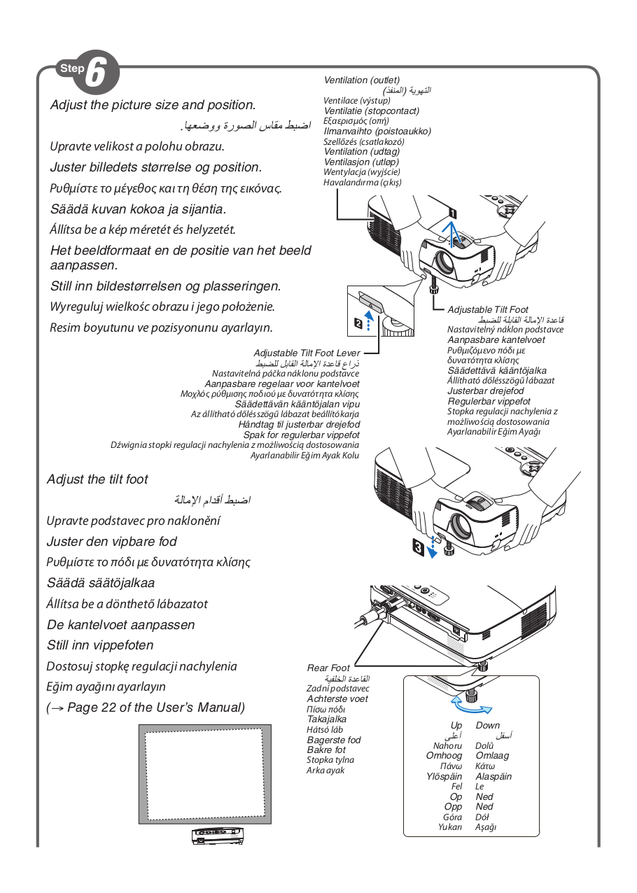 PDF manual for NEC Projector NP210