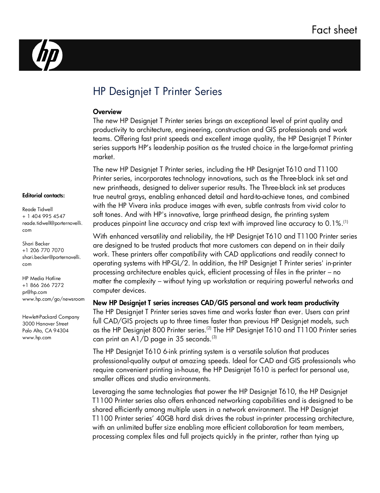 Download free pdf for HP Designjet T610 Printer manual