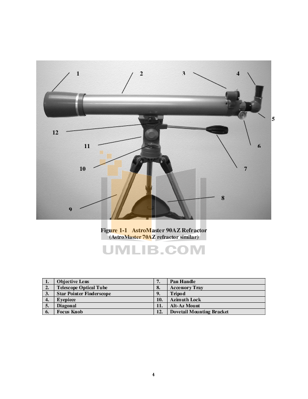 PDF manual for Celestron Telescope AstroMaster 114AZ