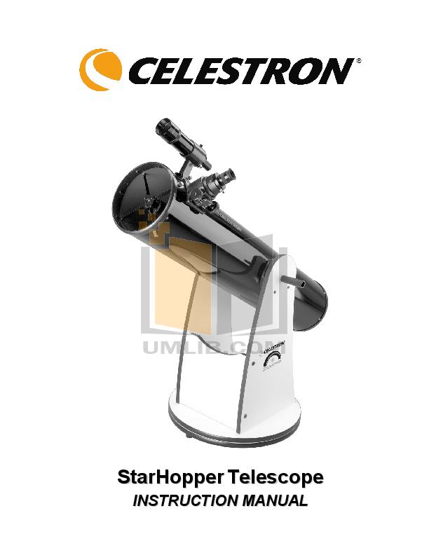 PDF Manual For Celestron Telescope StarHopper 6