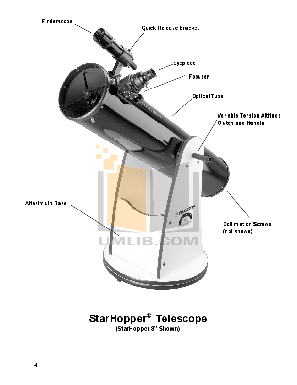 PDF Manual For Celestron Telescope StarHopper 6