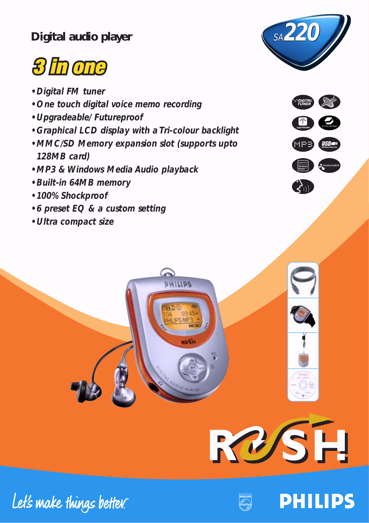 Download free pdf for Philips SA220 MP3 Player manual