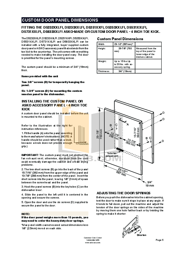 Pdf Manual For Asko Dishwasher 1805