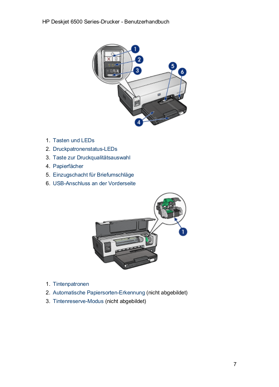 PDF manual for HP Printer Deskjet 6540