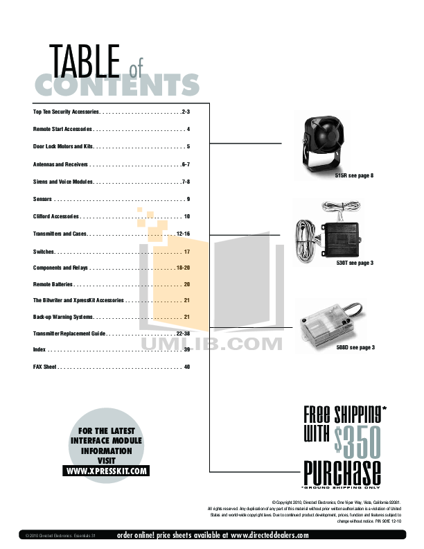 PDF manual for DEI Other Viper 210HV Car Alarms