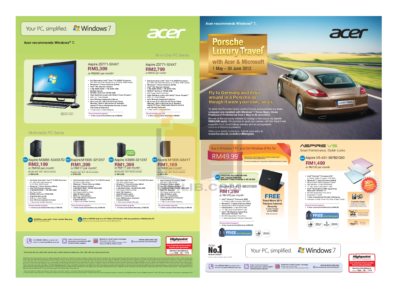 Download free pdf for Acer Aspire Z5771 Desktop manual