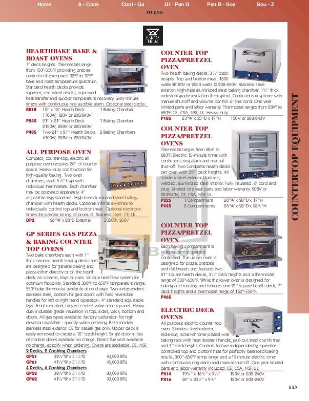 Cecilware Range IC-22A pdf page preview