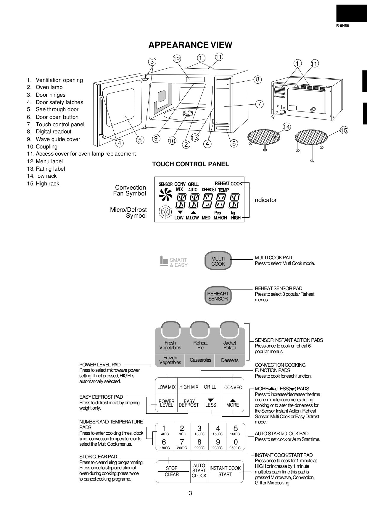 PDF manual for Sharp Microwave R1500