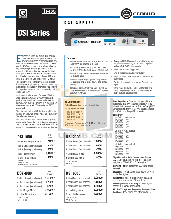 Crown dsi 2000 схема