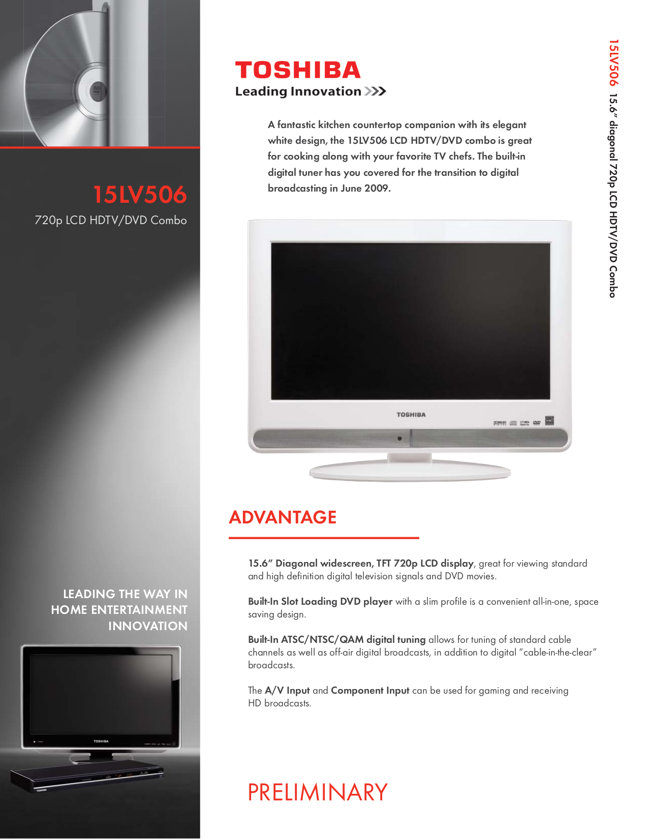 Download free pdf for Toshiba 15LV506 TV manual