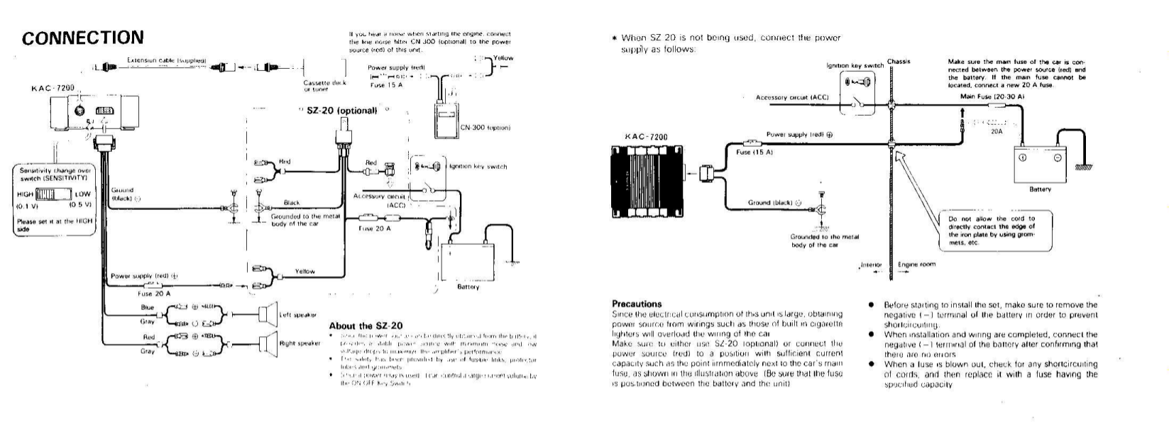 PDF manual for Kenwood Amp KAC-7200