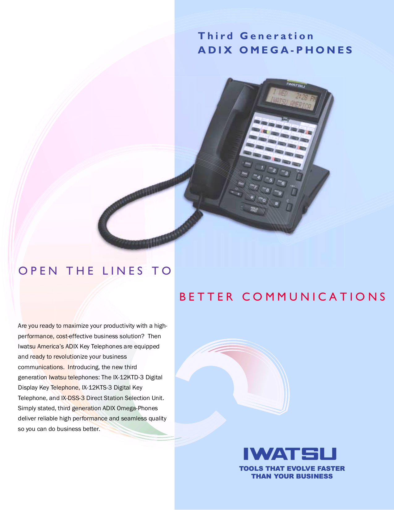 Download free pdf for Iwatsu IX12KTD3 Telephone manual