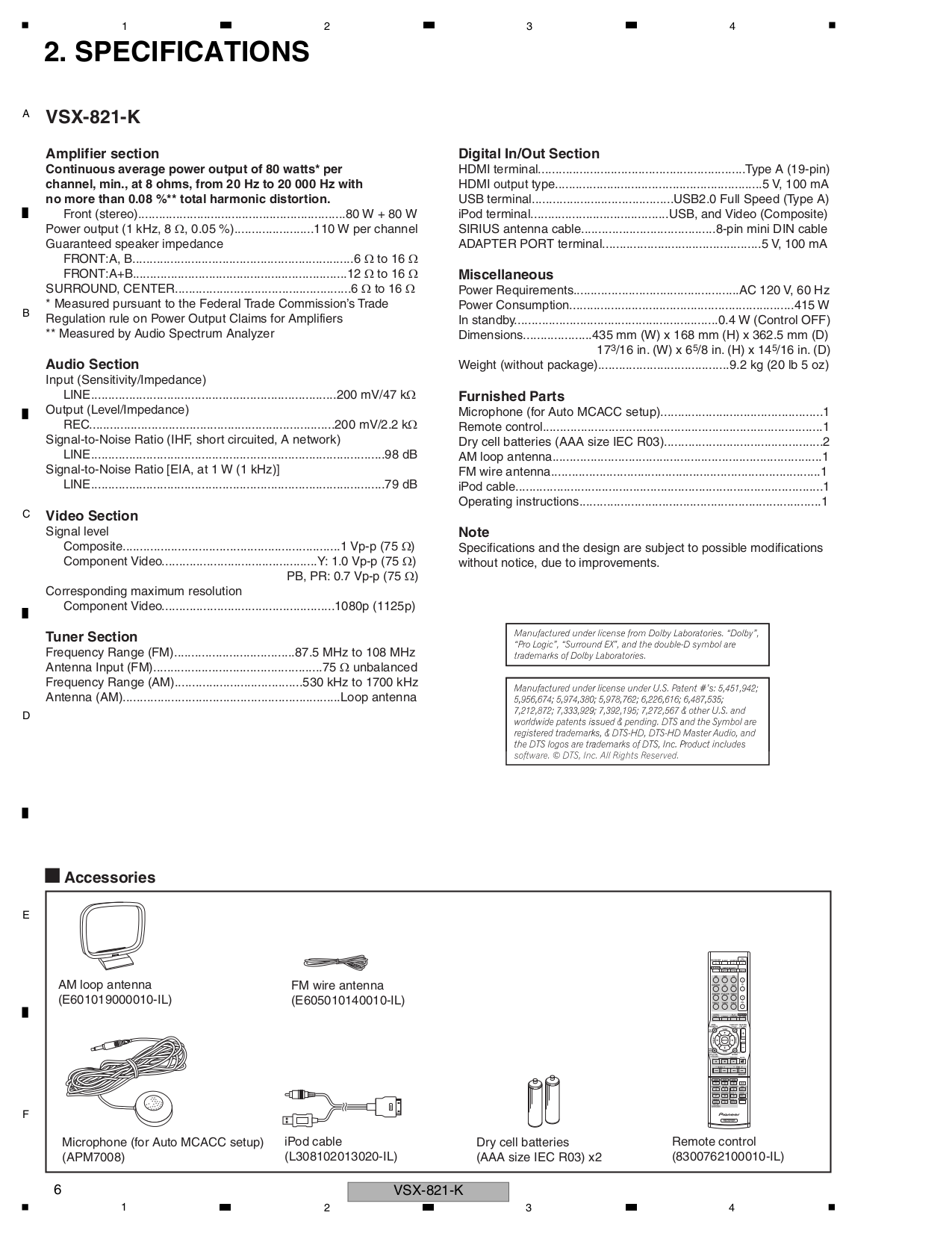 PDF manual for Pioneer Receiver VSX-521-K
