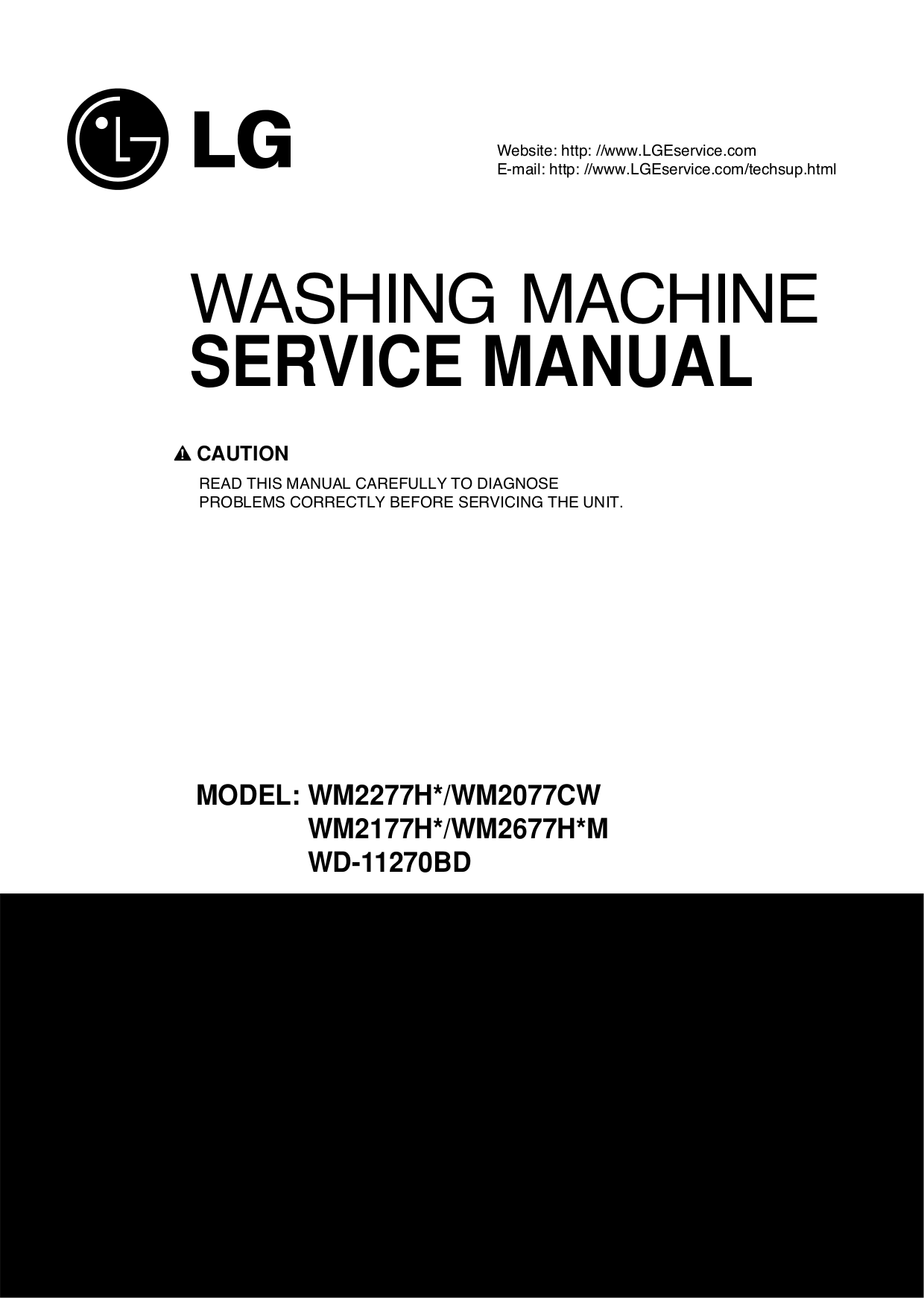 Download free pdf for LG WM0642HW Washer manual