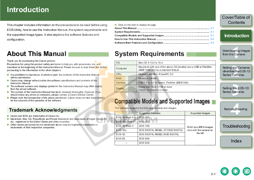 PDF manual for Canon Digital Camera EOS D60