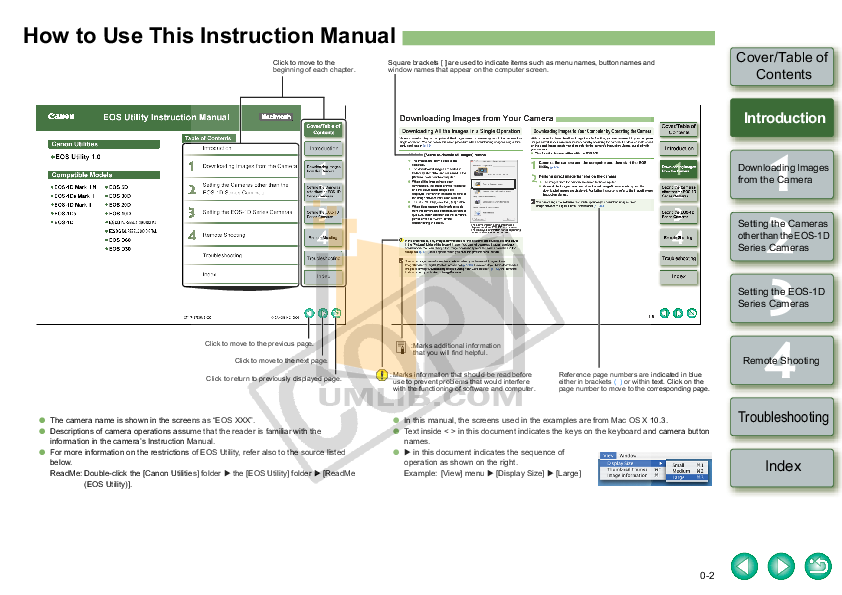 PDF manual for Canon Digital Camera EOS D60