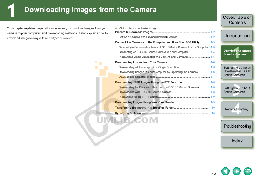 PDF manual for Canon Digital Camera EOS D60