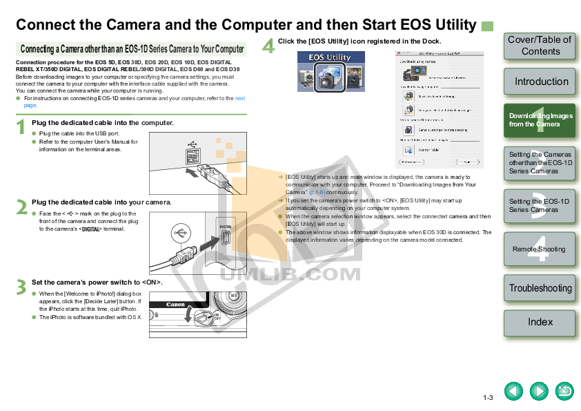 PDF manual for Canon Digital Camera EOS D60