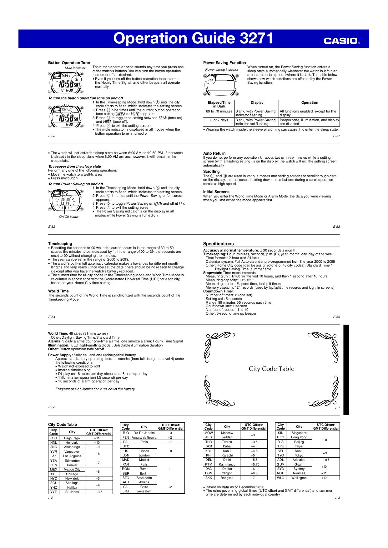 PDF manual for Invicta Watch 10 3271