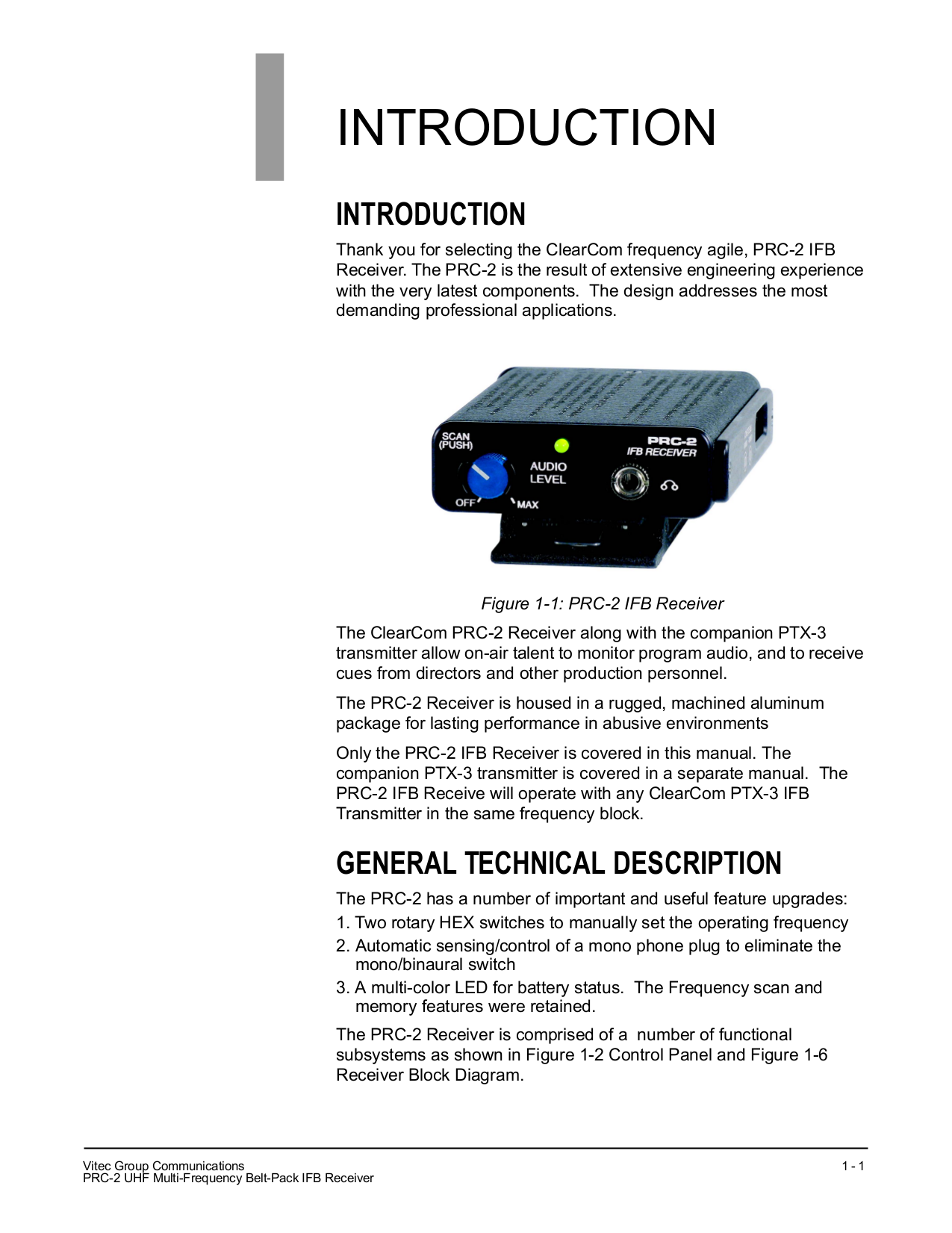 Telex Other US-2000A IFB Wireless pdf page preview