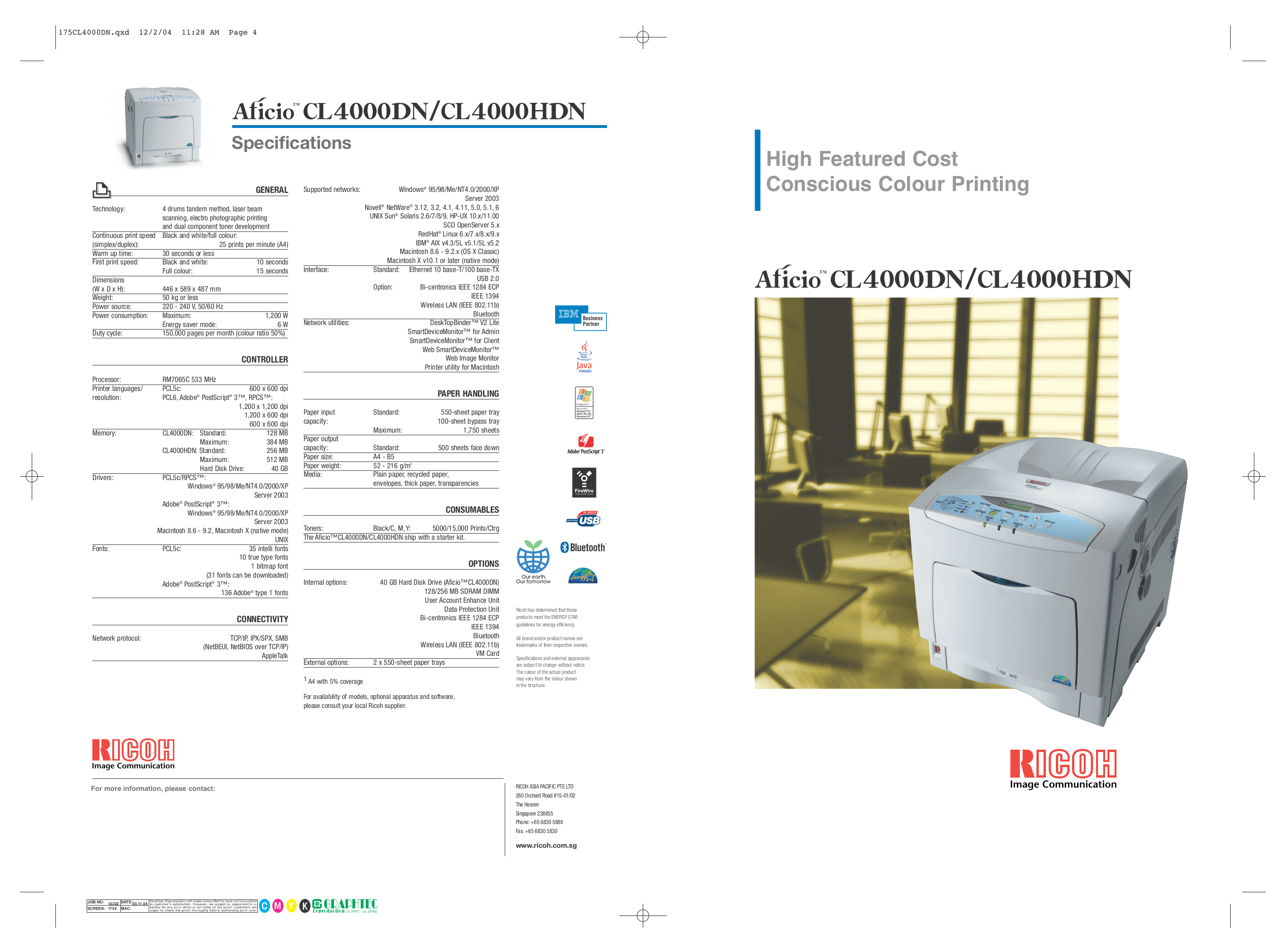 PDF manual for Ricoh Printer CL4000DN
