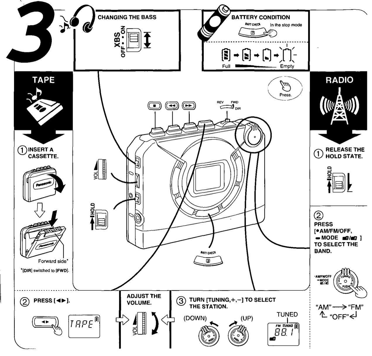 PDF manual for Panasonic Radio RQE25V
