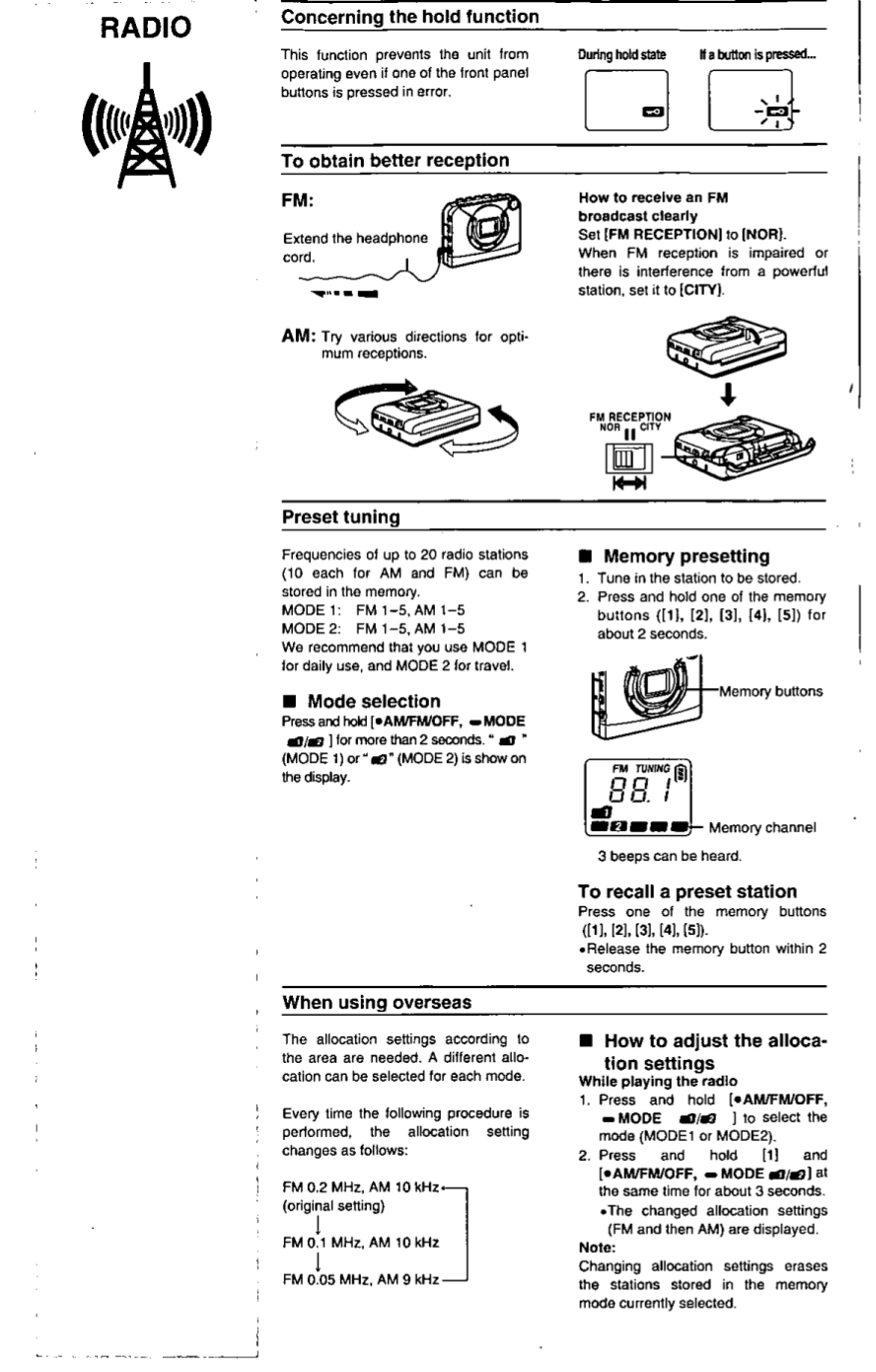 PDF manual for Panasonic Radio RQE25V