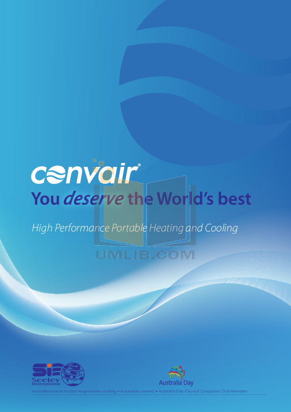 PDF manual for Convair Air Conditioner Award 2000
