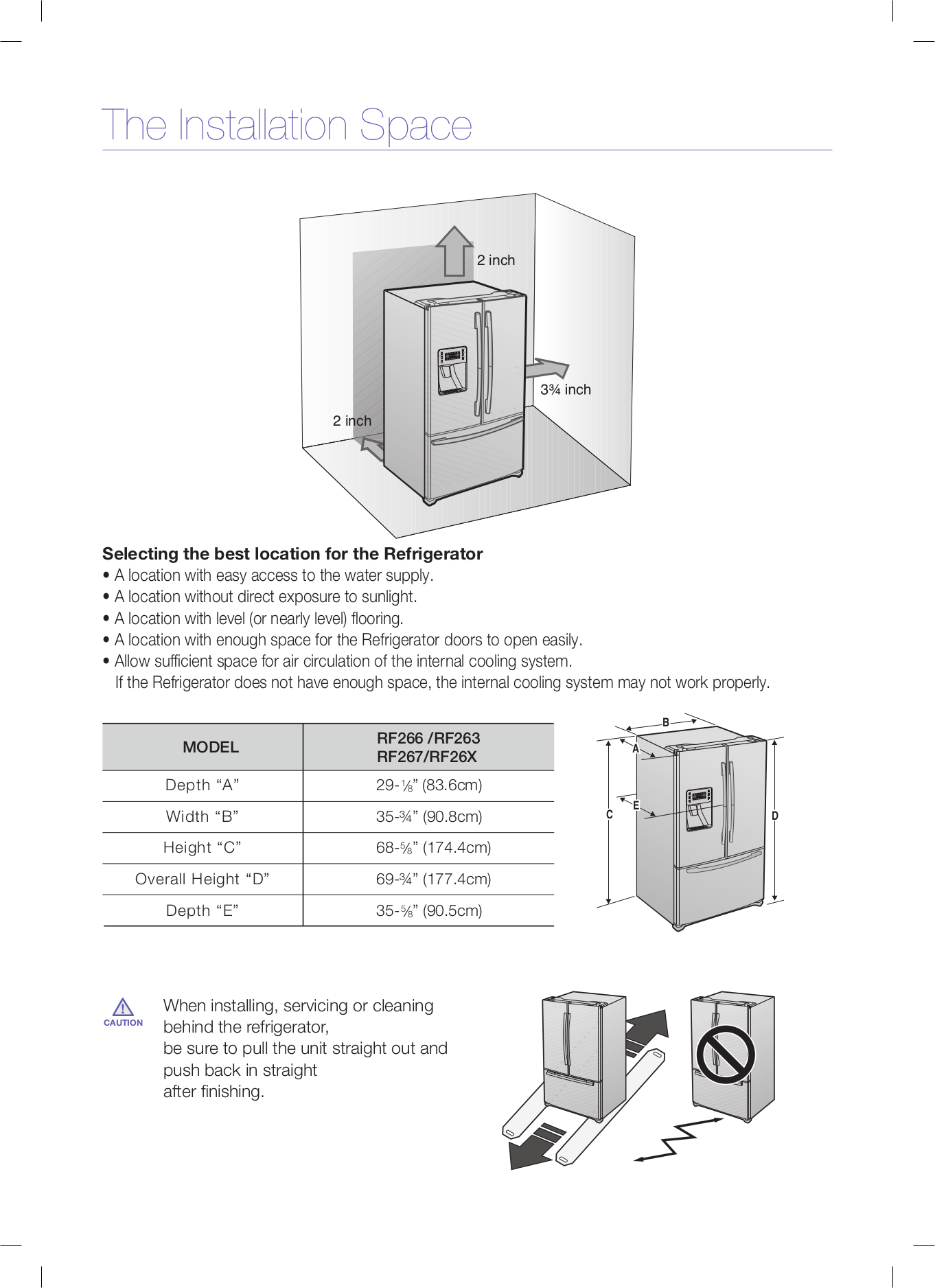 PDF manual for Samsung Refrigerator RF267AERS