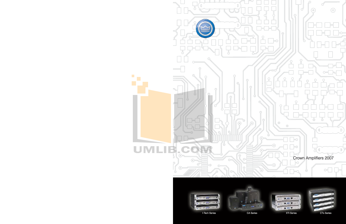 Download free pdf for Crown XLS 802 Amp manual