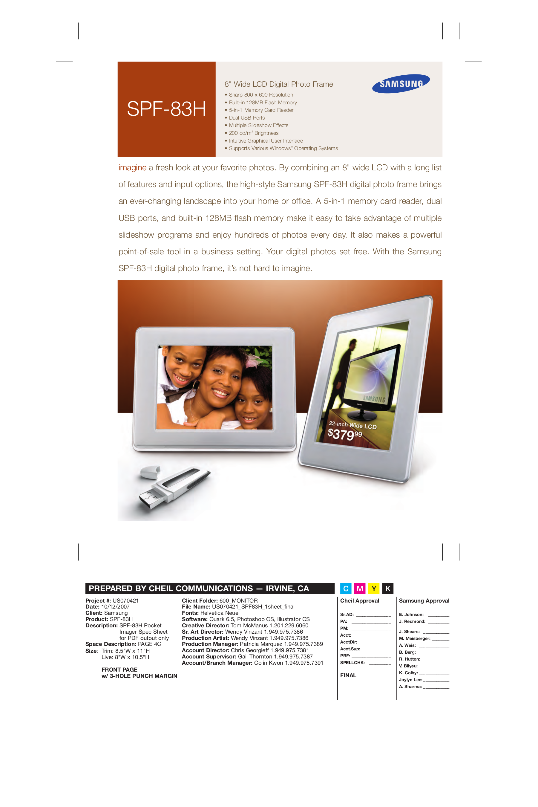 Download free pdf for Samsung SPF83H Digital Photo Frame manual
