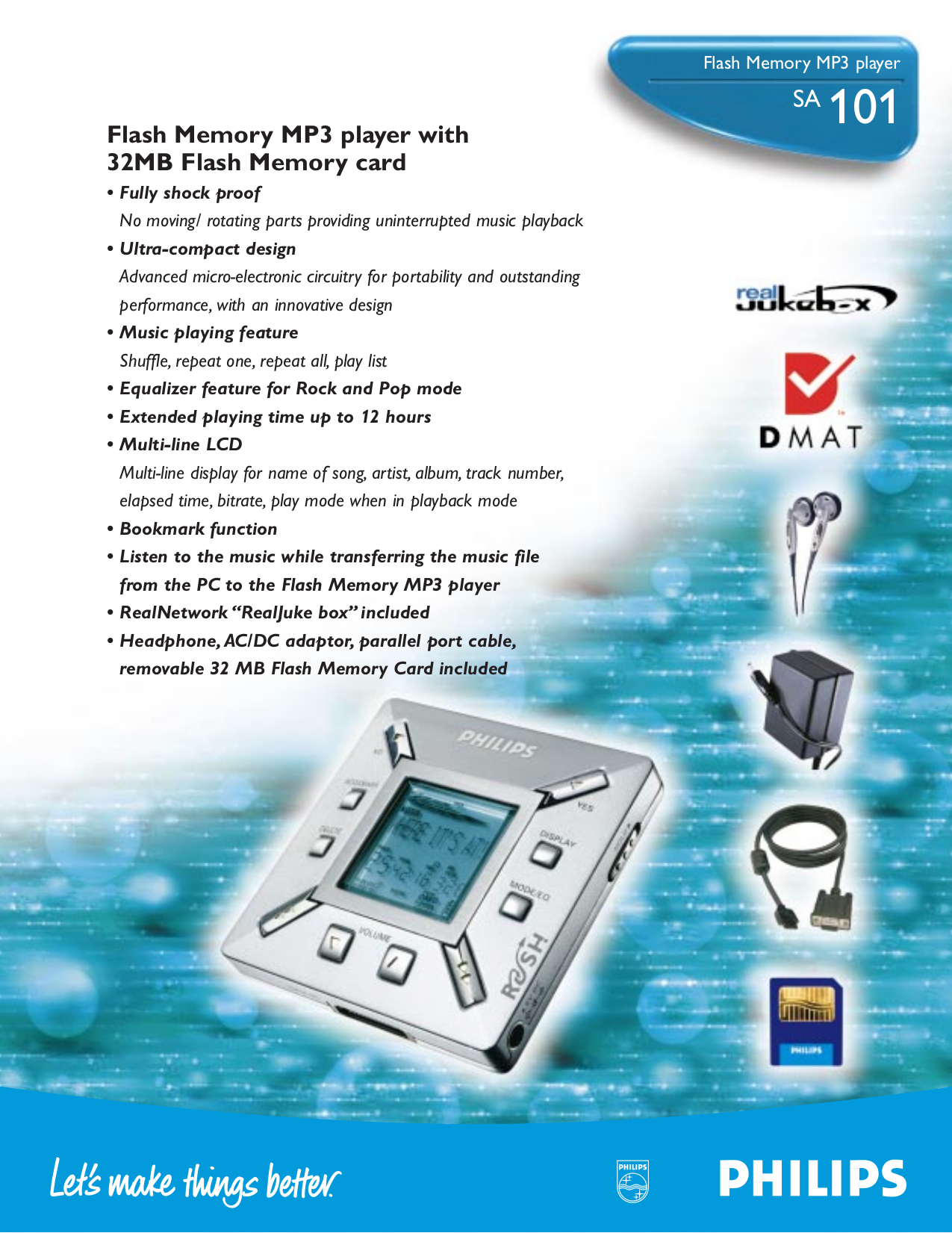 Download free pdf for Philips SA101 MP3 Player manual
