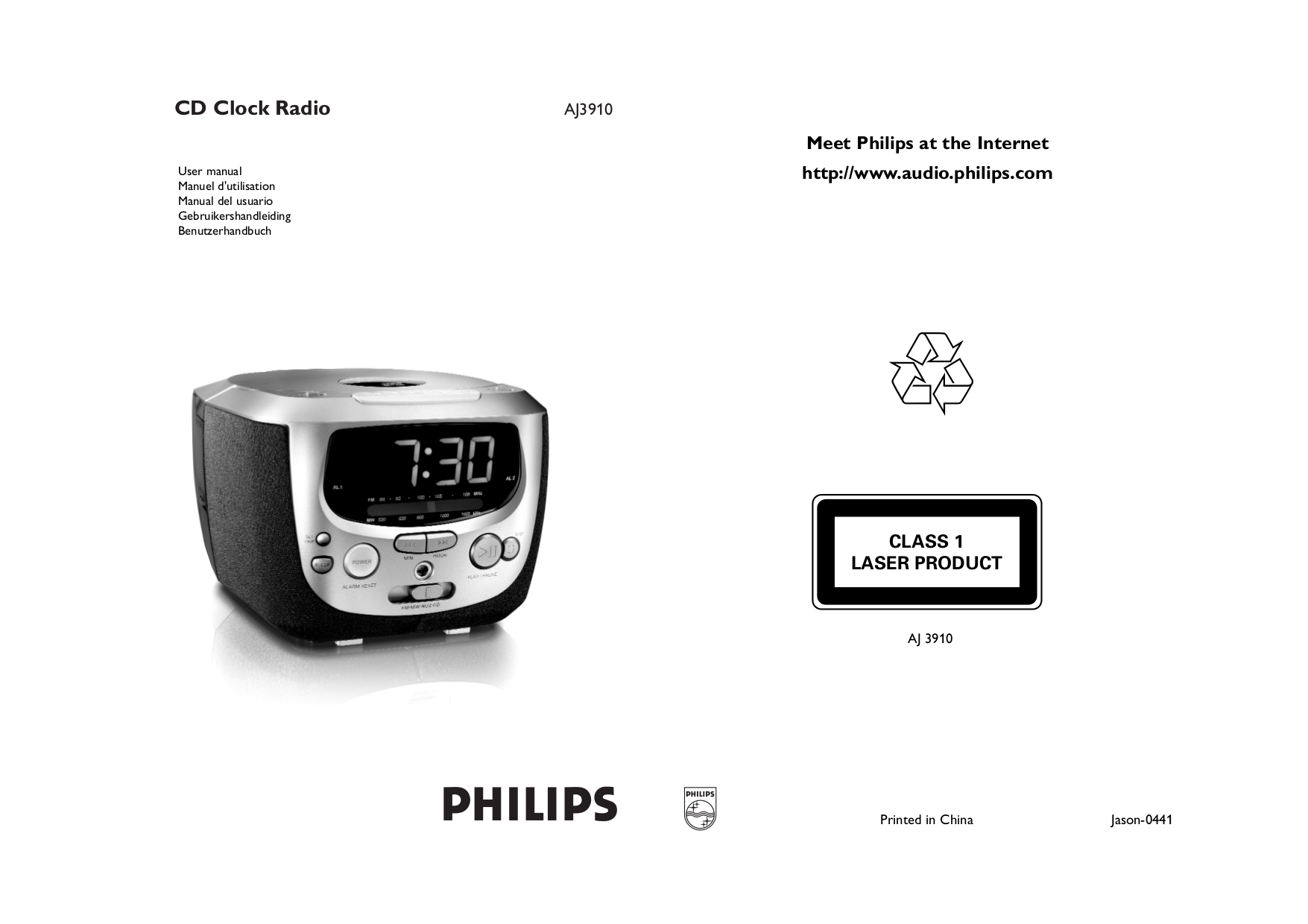 Download free pdf for Philips AJ3910 Clock Radio manual