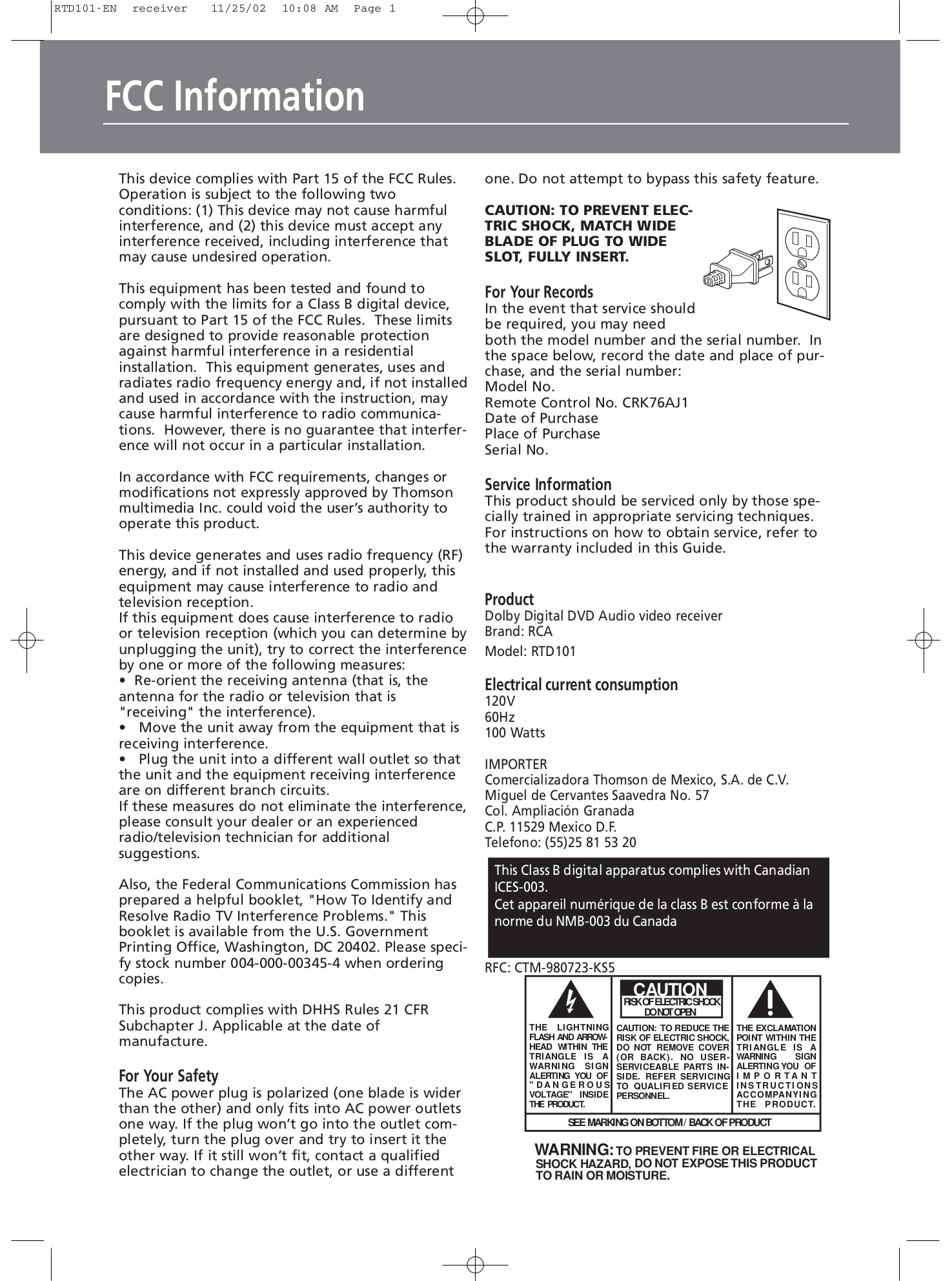 Download free pdf for RCA Lyra RD1028 MP3 Player manual